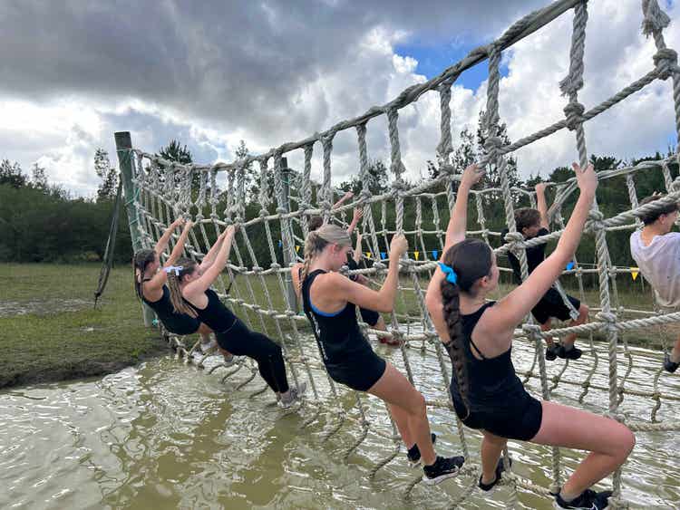 Photo of students undertaking the Raw Challenge